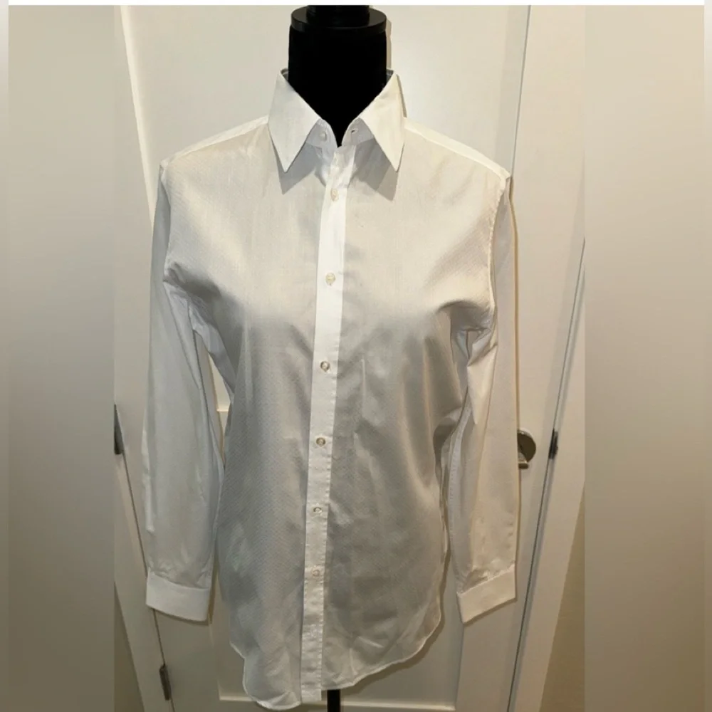 Gucci Textured White Dress Shirt 38/15